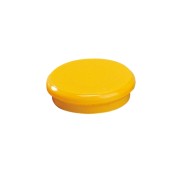 Dahle 95524 Pack de 10 Imanes para Pizarra Blanca - Diametro de 24mm - Color Amarillo