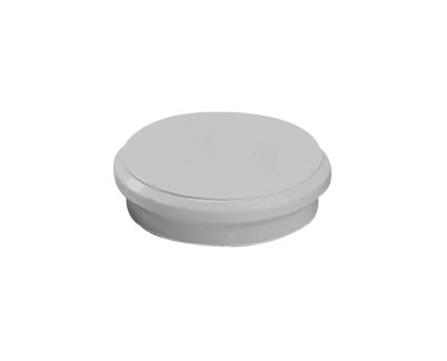 Dahle 95524 Pack de 10 Imanes para Pizarra Blanca - Diametro de 24mm - Color Gris