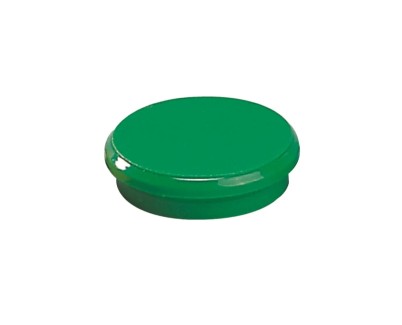 Dahle 95524 Pack de 10 Imanes para Pizarra Blanca - Diametro de 24mm - Color Verde