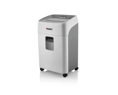 Dahle Deskside 404P Destructora de Papel Manual Corte en Particulas P-4 - Destruye hasta 21 Hojas - Capacidad de la Papelera 40L - Ruedas Giratorias - Color Gris