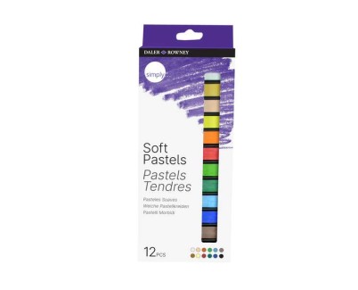 Daler Rowney Pack de 12 Pasteles Blandos - Para Amplia Variedad de Superficies - Facil de Usar - Colores Surtidos