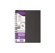Daler Rowney Simply Cuaderno de Dibujo A5 100g/m2 - Cubierta Rigida con Encuadernacion en Espiral - Color Blanco