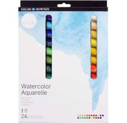 Daler Rowney Simply Pack de 24 Acuarelas 12ml - Se Humedecen Facilmente - Colores Surtidos