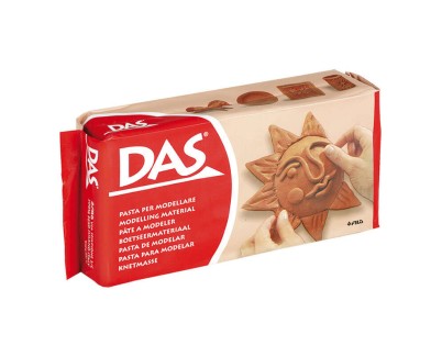 Das Pasta para Modelar - 500gr - Facil de Trabajar - Seca al Aire - Color Terracota