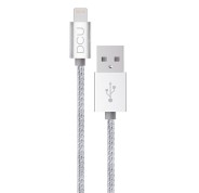 DCU Tecnologic Cable Lightning C89 - Conector USB 2.0 de Aluminio - Conductor de Cobre - Color Plata