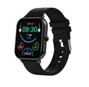 DCU Tecnologic Smartwatch Curved Glass Pro - Conexion Bluetooth 5.1 - Bateria de 230Mah - Sumergible IP67 - 27 Idiomas - Elegante y Funcional - Color Negro