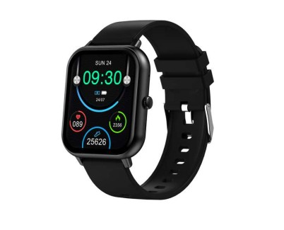 DCU Tecnologic Smartwatch Curved Glass Pro - Conexion Bluetooth 5.1 - Bateria de 230Mah - Sumergible IP67 - 27 Idiomas - Elegante y Funcional - Color Negro