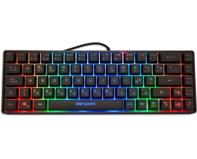 DeepGaming TM065 Teclado Gaming Mecanico - Compacto - Iluminacion RGB - 19 Teclas Anti-ghosting  - Color Negro