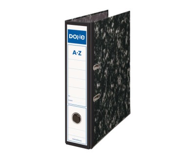Dohe Archinovo Archivador de Palanca con Rado A4 282x318x70mm - Lomo Ancho - Carton Forrado - Cantoneras Metalicas - Color Negro Jaspeado