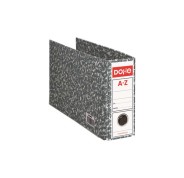 Dohe Archivador de Palanca - Formato Cuarto Apaisado - Medidas 287x210x75mm - Carton Forrado con Papel Impreso - Cantoneras Metalicas - Ollao y Palanca de Maxima Calidad - Color Gris Jaspeado