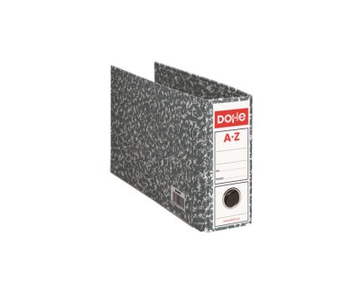 Dohe Archivador de Palanca - Formato Cuarto Apaisado - Medidas 287x210x75mm - Carton Forrado con Papel Impreso - Cantoneras Metalicas - Ollao y Palanca de Maxima Calidad - Color Gris Jaspeado