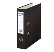 Dohe Archivador de Palanca Tamaño A4 - Lomo Ancho 70mm - Ollao, Rado y Tarjetero en el Lomo - Carton Forrado con Polipropileno - Cantoneras Metalicas - Color Negro