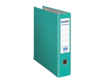Dohe Archivador de Palanca Tama&ntilde;o A4 - Lomo Ancho 70mm - Ollao, Rado y Tarjetero en el Lomo - Carton Forrado con Polipropileno - Cantoneras Metalicas - Color Verde Claro