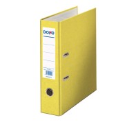 Dohe Archivador de Palanca Tamaño Folio - Lomo Ancho 70mm - Ollao, Rado y Tarjetero en el Lomo - Carton Forrado con Polipropileno - Cantoneras Metalicas - Color Amarillo