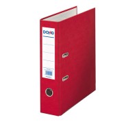 Dohe Archivador de Palanca Tamaño Folio - Lomo Ancho 70mm - Ollao, Rado y Tarjetero en el Lomo - Carton Forrado con Polipropileno - Cantoneras Metalicas - Color Rojo