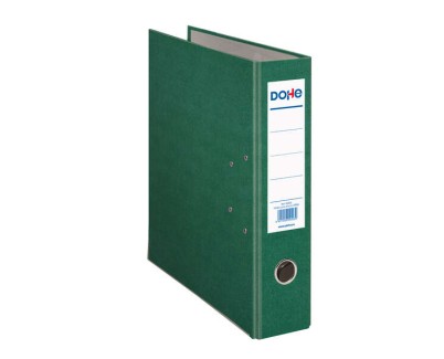Dohe Archivador de Palanca Tamaño Folio - Lomo Ancho 70mm - Ollao, Rado y Tarjetero en el Lomo - Carton Forrado con Polipropileno - Cantoneras Metalicas - Color Verde