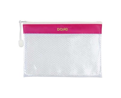 Dohe Bolsa Cremallera PVC - 24x17.5mm - Resistente al Agua - Ideal para Documentos A5