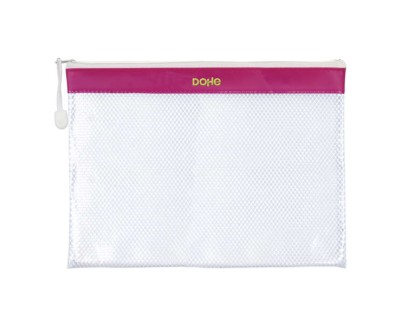 Dohe Bolsa Cremallera PVC - 32x24mm - Ideal para Documentos A4 - Resistente y Duradera