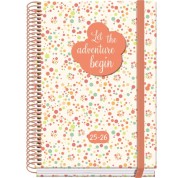 Dohe Bubbles Agenda Escolar 25/26 Espiral A5 - Dia Pagina - Papel 70g/m2 - 4 Hojas de Pegatinas - Cubierta de Carton Plastificado - Cierre con Goma Elastica