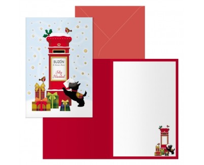 Dohe Buzon Pack de 6 Tarjetas de Felicitacion Navideña con Sobre - Tamaño Cerrada 11.5x17cm, Abierta 23x17cm - Papel Offset - Impresas a todo Color