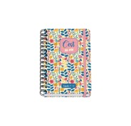 Dohe C´est la Vie Agenda Escolar 25/26 Espiral Wireo A5 - Semana Vista - Papel 80g/m2 - 4 Hojas de Pegatinas - Cubierta de Carton Plastificado - Cierre con Goma Elastica