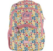Dohe C`est la Vie Mochila Escolar - Compartimento Principal con Bolsillo Acolchado - Bolsillos Laterales para Bebidas - Espalda Acolchada - Doble Asa Superior - Fabricada en Poliester - Medidas 31,5x40x11cm