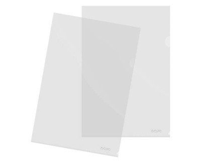 Dohe Caja de 100 Dossier con U&ntilde;ero Tama&ntilde;o Folio - Polipropileno Transparente Acabado Cristal