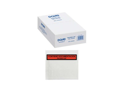 Dohe Caja de 250 Sobres Autoadhesivos - para Envio de Documentos - Packing List Especial Envios