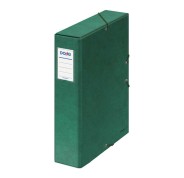 Dohe Caja para Proyectos Lomo 7cm - Carton Forrado con Papel Impreso y Plastificado - Cierre con Gomas - Color Verde