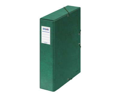 Dohe Caja para Proyectos Lomo 7cm - Carton Forrado con Papel Impreso y Plastificado - Cierre con Gomas - Color Verde