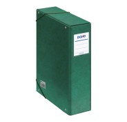 Dohe Caja para Proyectos Lomo 9cm - Carton Forrado con Papel Impreso y Plastificado - Cierre con Gomas - Color Verde