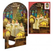 Dohe Cantando a la Navidad Pack de 6 Tarjetas Desplegables de Felicitacion Navideña con Sobre - Impresas a todo Color