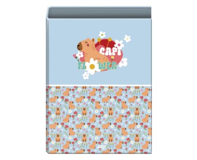 Dohe Capi Flower Carpeta con 4 Anillas de 40mm - Formato Folio - Guardas Impresas - Cubierta de Carton Plastificado - 26x34x6cm - Multicolor