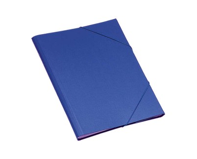 Dohe Carpeta Clasificadora 12 Departamentos - Formato Folio - Carton Plastificado - Cierre con Gomas - Color Azul