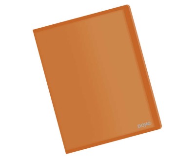 Dohe Carpeta con 20 Fundas Transparentes Soldadas A4 80mic - Tapa Flexible de Polipropileno - Color Naranja