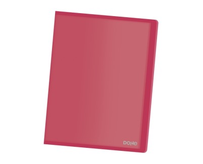 Dohe Carpeta con 20 Fundas Transparentes Soldadas A4 80mic - Tapa Flexible de Polipropileno - Color Rojo