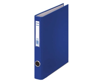 Dohe Carpeta de 2 Anillas Mixtas 25mm - Tamaño Folio - Medidas 285x350x45mm - Ollao y Tarjetero en Lomo - Carton Forrado con Polipropileno - Color Azul