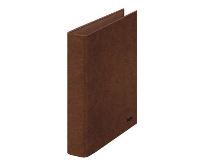 Dohe Carpeta de 2 Anillas Mixtas 40mm Folio Natural - Carton Forrado - Papel Impreso y Plastificado - Color Cuero