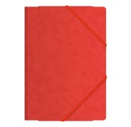 Dohe Carpeta de Gomas con Tres Solapas - Tamaño Folio - Fabricada en Cartulina de Primera Calidad - Plastificada - Cierre con Gomas Planas