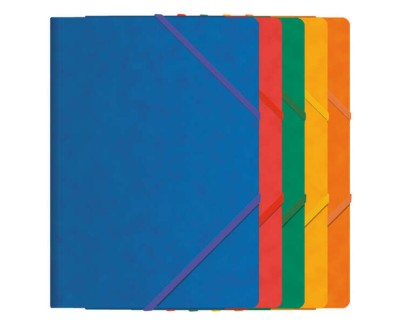 Dohe Carpeta de Gomas con Tres Solapas - Tama&ntilde;o Folio - Fabricada en Cartulina de Primera Calidad - Plastificada - Cierre de Gomas Planas