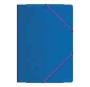 Dohe Carpetas de Gomas con Tres Solapas - Tamaño Folio - Fabricadas en Cartulina de Primera Calidad - Plastificadas - Cierre de Gomas Planas