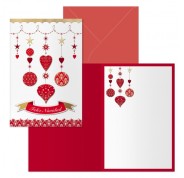 Dohe Carrusel Pack de 6 Tarjetas de Felicitacion Navideña con Sobre - Tamaño Cerrada 11.5x17cm, Abierta 23x17cm - Papel Offset - Impresas a todo Color