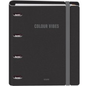 Dohe Colour Vibes Polyfoam Carpeta de 4 Anillas Mixtas de 35mm A4 Recambio 100 Hojas Cuadricula 5mm - Cubierta de Polyfoam 2mm - Cierre con Goma - Incluye 4 Separadores y Sobre de Polipropileno - Color Negro