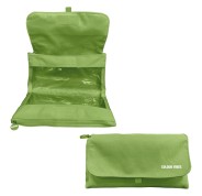 Dohe Colour Vibes Portatodo Doble - Solapa con Bolsillo Interior - Cremallera - Ventanas Transparentes - Poliester - 22x11x6cm - Color Lima