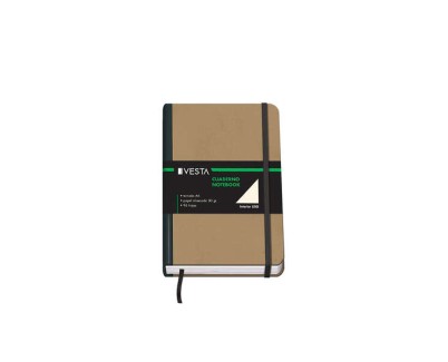 Dohe Cuaderno Cartone con Puntas Redondeadas - 96 Hojas de Papel Ahuesado de 80gr - Tapa en Tres Piezas con Lomera de Tela - Cierre de Gomas y Cinta de Registro