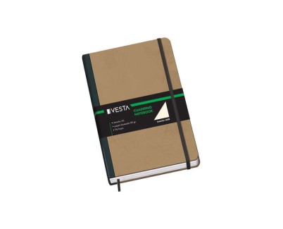 Dohe Cuaderno Cartone con Tapa en Tres Piezas - 96 Hojas de Papel Ahuesado de 80gr - Cierre de Gomas y Cinta de Registro