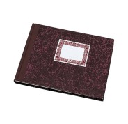 Dohe Cuaderno Cartone Modelo Caja de 100 Hojas - Cuarto Apaisado - Tapa en Tres Piezas con Lomera de Tela - Interior en Papel Offset de 70g/m2 - Cosidos a Hilo Vegetal - Lomo Burdeos