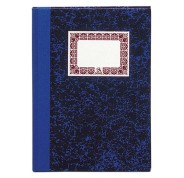 Dohe Cuaderno Cartone Rayado Horizontal de 100 Hojas - Folio Natural - Tapa en Tres Piezas con Lomera de Tela - Interior en Papel Offset de 70g/m2 - Cosidos a Hilo Vegetal - Lomo Azul