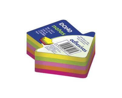 Dohe Cubo de 250 Notas Reposicionables con Forma de Flecha - Tama&ntilde;o 70x70mm - Papel de 75gr - Ideal para Oficina y Escuela - Colores Neon Surtidos