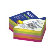 Dohe Cubo de 250 Notas Reposicionables con Forma de Flecha - Tamaño 70x70mm - Papel de 75gr - Ideal para Oficina y Escuela - Colores Neon Surtidos